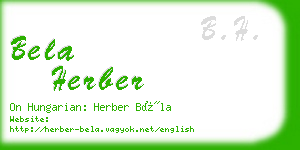 bela herber business card